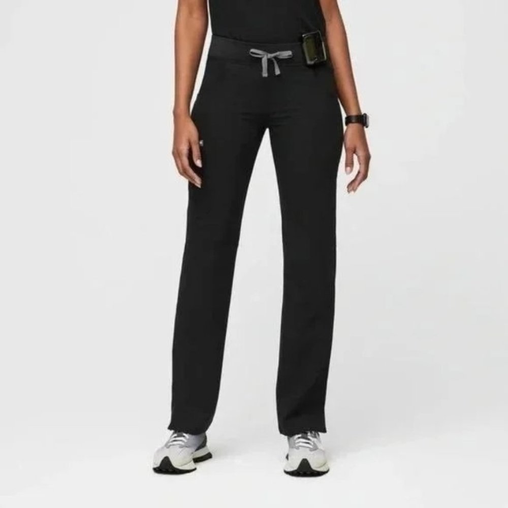 Figs Kade Cargo Scrub Straight Leg Pants Black Large